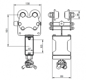 wozek CTT-RD10-130-38 rysunek