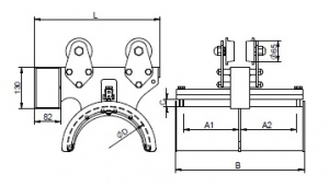 Wozek zabierakowy RD40 rysunek