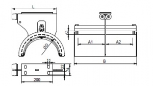 Zacisk koncowy RD40 rysunek