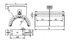 Zacisk koncowy RD50 rysunek