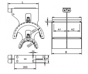 Zacisk koncowy RD70 rysunek