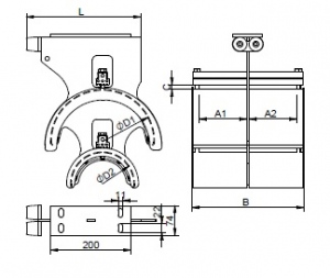 Zacisk koncowy RD80 rysunek